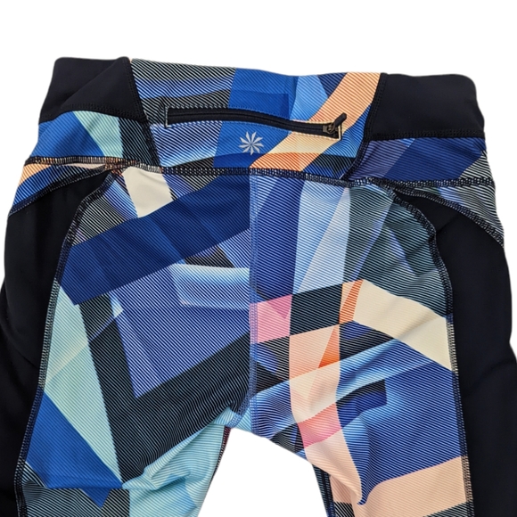Athleta Sonar Capri Leggings Athletic Pants Womens XS Geo Workout Running Crop - Picture 7 of 11